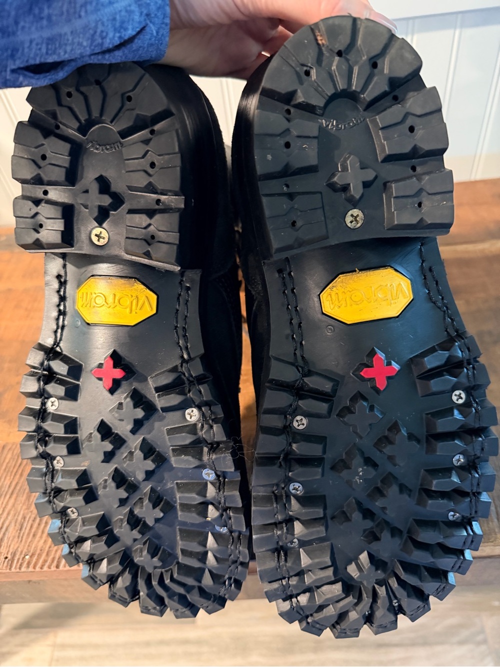 JK Boots – Spokane Builder/Climber Black Leather Boots – Vibram Sole, 7.5 EE - Picture 2 of 7